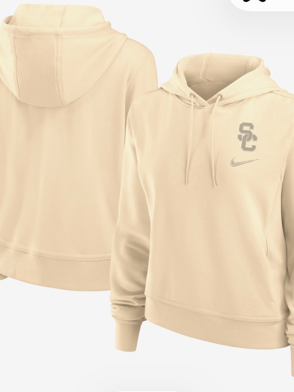 Nike USC Trojans Women’s One Dri-FIT Pullover Hoodie Tan Medium NWT